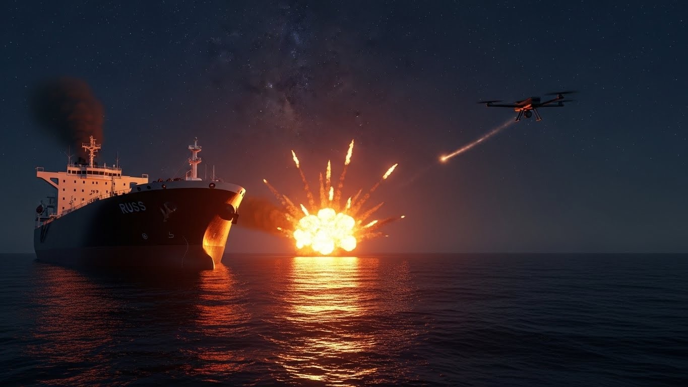 Découvrez comment l'Ukraine a frappé un pétrolier de la flotte fantôme russe à 2000 km du front, en pleine Méditerranée. Une opération audacieuse qui vise à couper les financements de la guerre.