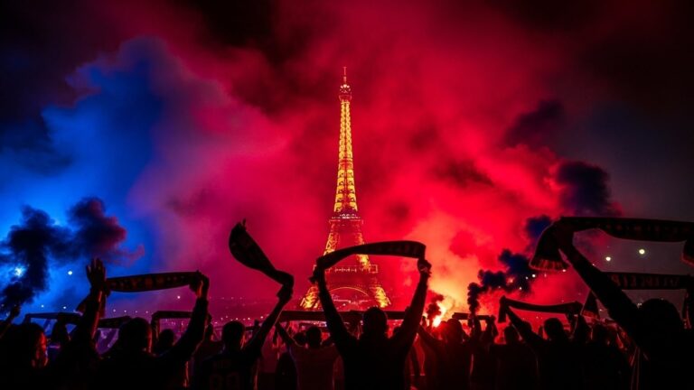 Ultras PSG : Fumigènes au Trocadéro pour Fêter la Ligue des Champions