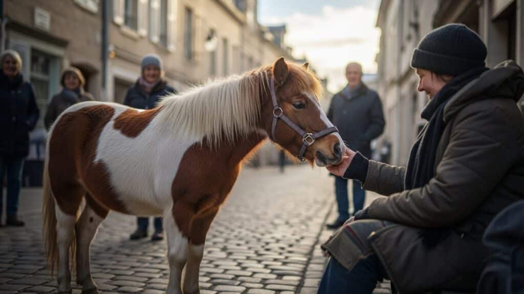 Une Ponette Apporte du Réconfort aux Sans-Abri à Saintes
