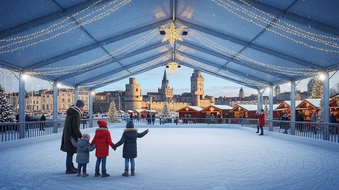 Découvrez les meilleures activités familiales en Charente-Maritime pendant les fêtes de Noël. Patinoires, animations et un secret pour éviter la foule le 25 décembre avec les enfants.