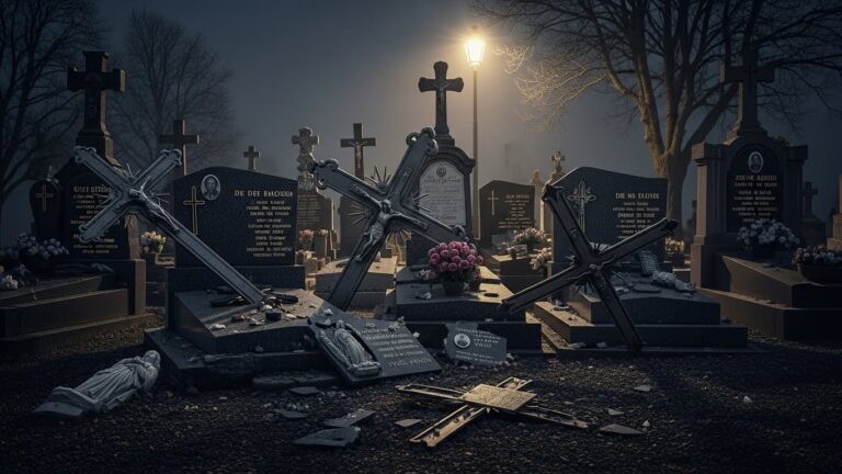 Vandalisme Cimetière Bouilly : 60 Tombes Dégradées
