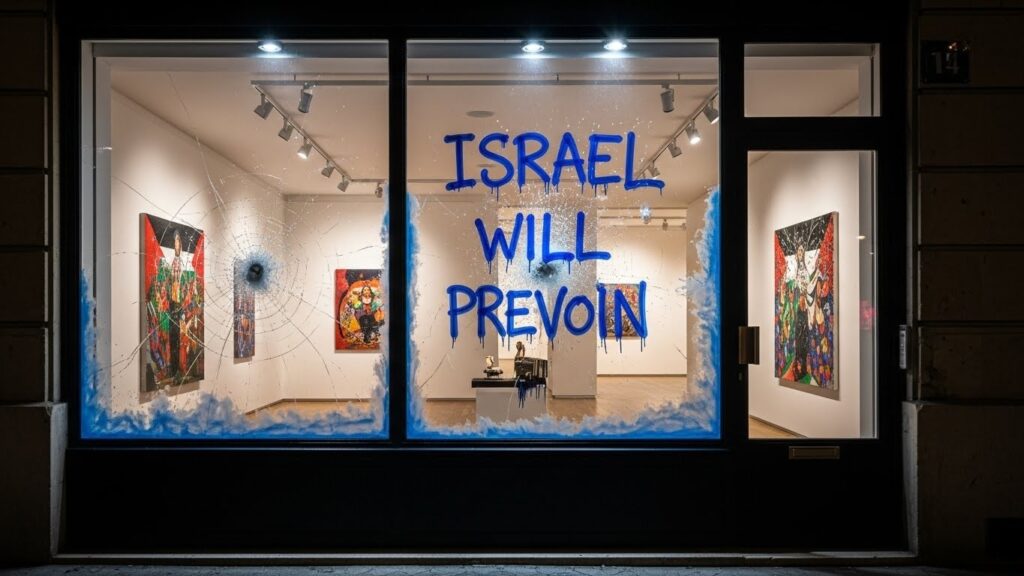 Vandalisme Pro-Israël sur Galerie Parisienne Exposant Palestine