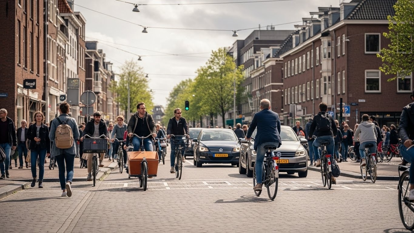 Et si on supprimait tous les feux rouges et panneaux ? Une ville néerlandaise de 50 000 habitants l’a fait depuis 20 ans. Résultat : moins d’accidents. J’y suis allé, voici ce que j’ai vu.