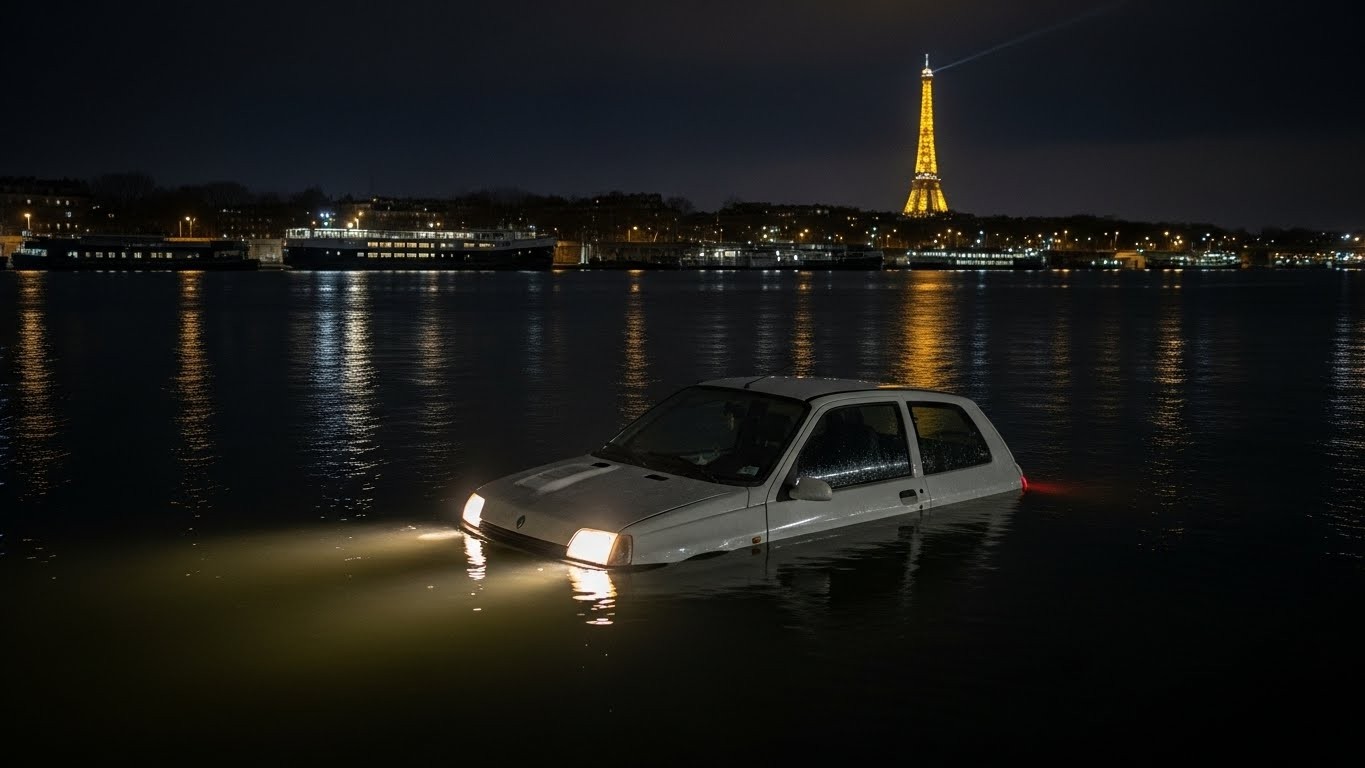 Un couple s’endort dans sa Clio garée sur les berges à Paris 16e. Le frein à main se desserre, la voiture glisse et tombe dans la Seine. Une histoire folle qui finit bien… ou presque. Découvrez tous les détails.