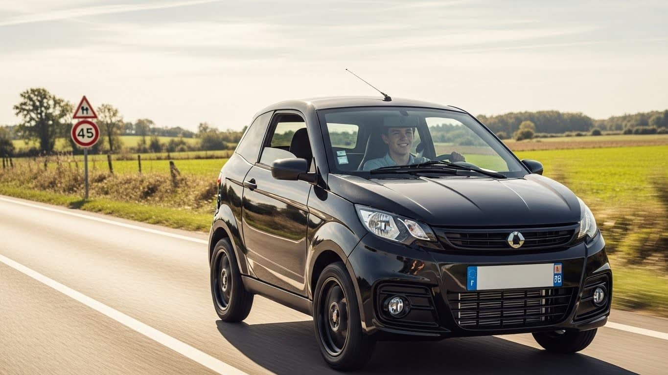 Découvrez toutes les règles pour conduire une voiture sans permis en France : formation obligatoire, assurance, routes autorisées, vitesse max... Tout savoir pour rouler légalement dès 14 ans !