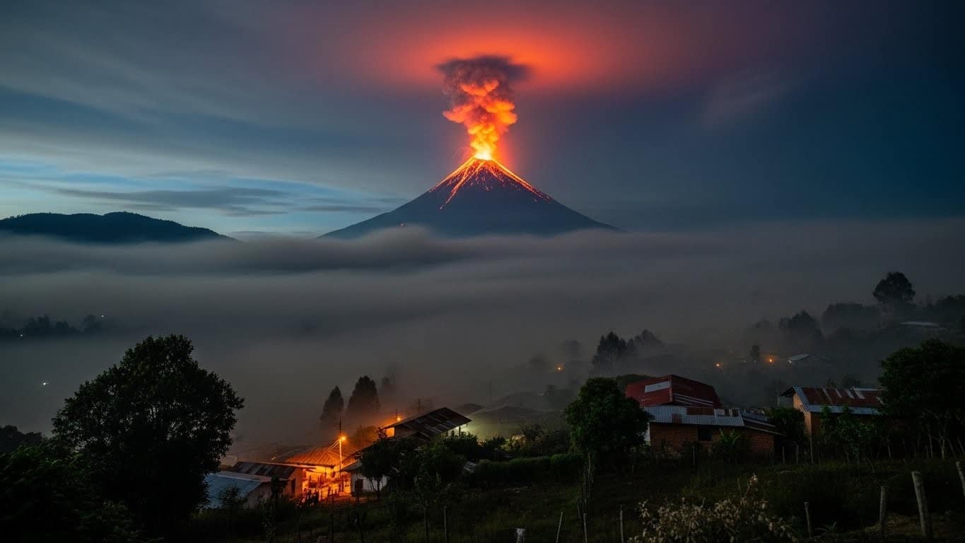 Le volcan Puracé menace d’éruption en Colombie : villages recouverts de cendres, habitants déchirés entre fuir et rester. Images choc et témoignages poignants d’une catastrophe imminente.