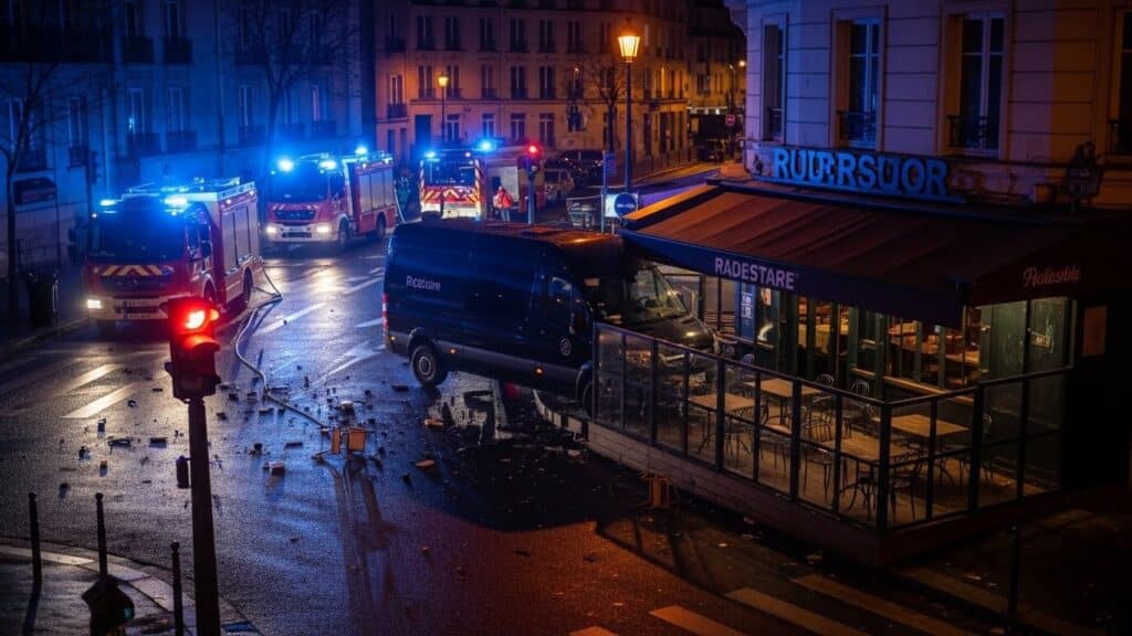 Accident Grave à Paris : VTC Percute Terrasse, 4 Blessés
