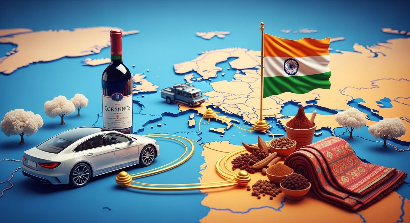 Découvrez pourquoi la France appuie l'accord UE-Inde : baisses de droits sur vins, voitures, agriculture protégée et opportunités d'export. Un traité historique qui change la donne économique.