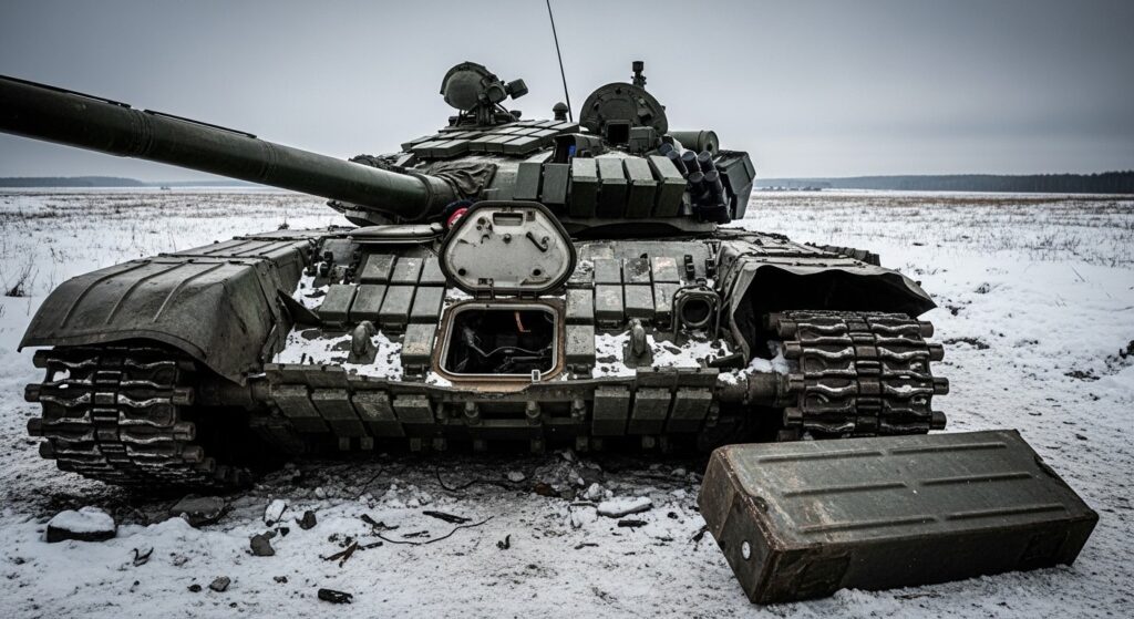 Adolescent Écrasé dans un Char Exposé en Russie