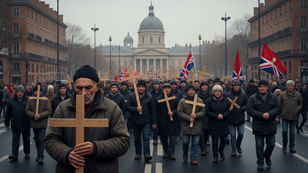 Agriculteurs en Colère à Toulouse : Manifestation contre Dermatose Nodulaire