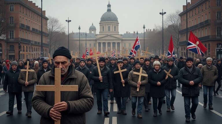 Agriculteurs en Colère à Toulouse : Manifestation contre Dermatose Nodulaire