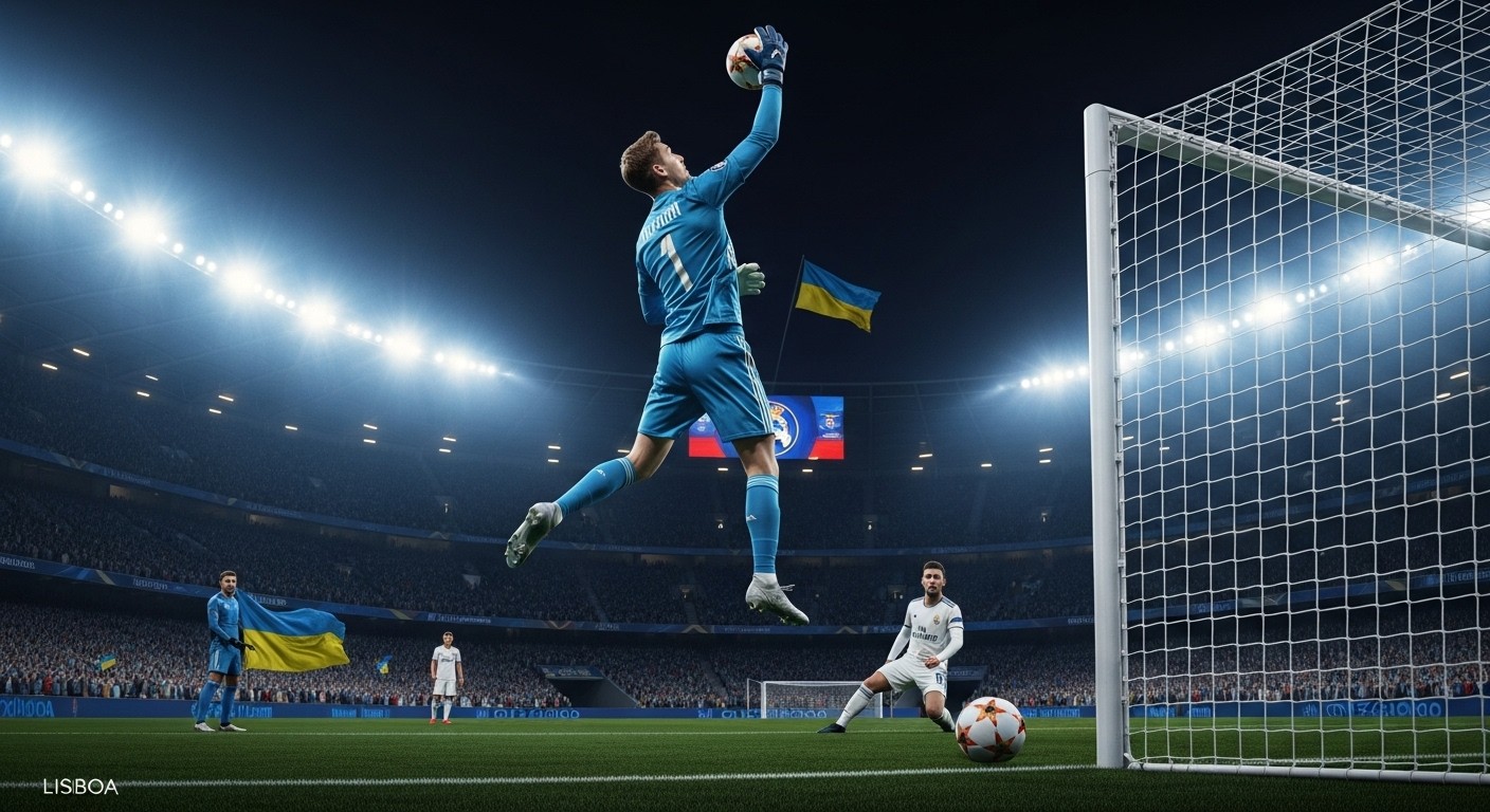 Découvrez Anatoliy Trubin, gardien ukrainien de Benfica qui a marqué un but décisif de la tête contre le Real Madrid en Ligue des champions 2026, éliminant l'OM. Son parcours émouvant et sa légende naissante.