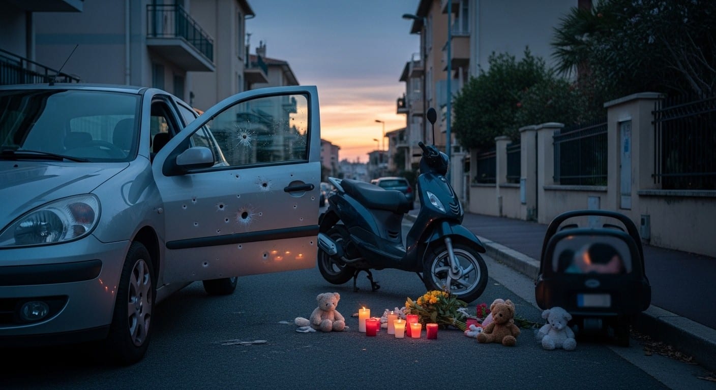 Une jeune maman de 23 ans abattue devant son bébé à Nice : hommage émouvant, colère des habitants et questions sur la violence intrafamiliale. Récit poignant d'un drame qui bouleverse la ville.