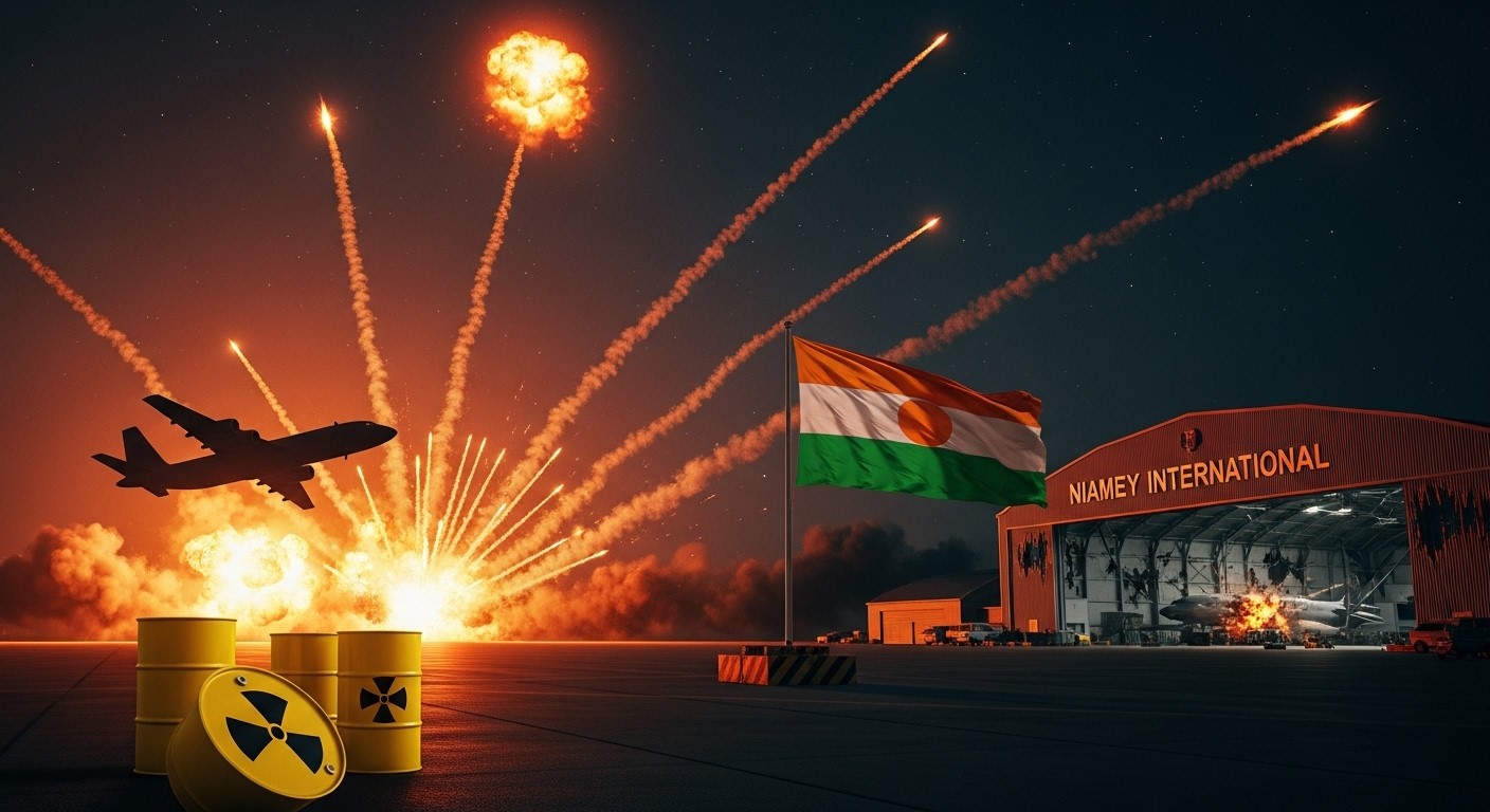 Attaque nocturne à l'aéroport de Niamey : la junte accuse la France, le Bénin et la Côte d'Ivoire d'avoir sponsorisé des mercenaires. Retour sur les faits, l'enjeu uranium et la revendication jihadiste.