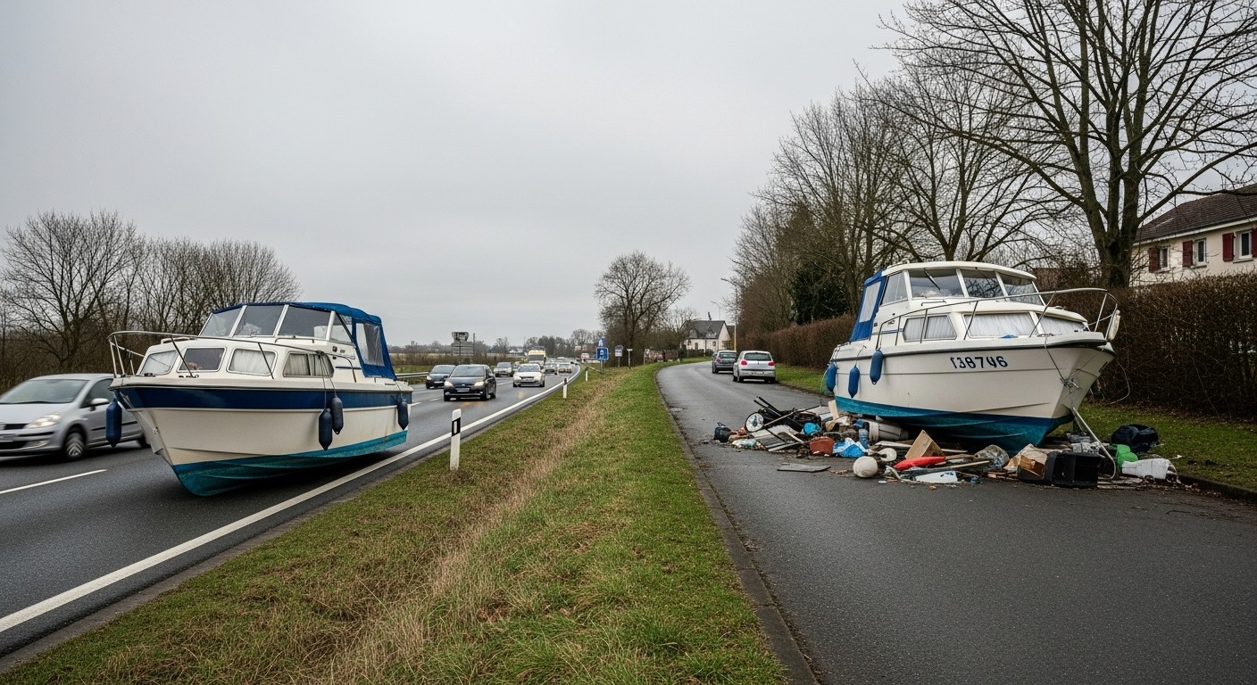 Deux bateaux abandonnés illégalement sur les routes du sud de l'Oise près de Chambly choquent et amusent. Dépôts sauvages insolites, réactions virales et suites judiciaires : que s'est-il passé ?