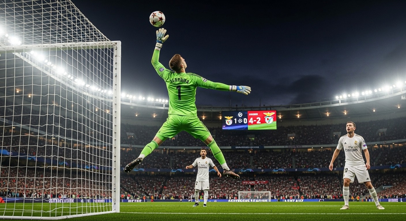 Découvrez comment Benfica a renversé le Real Madrid (4-2) grâce au but incroyable de son gardien à la 98e minute en Ligue des champions. Suspense, drame et qualification folle !