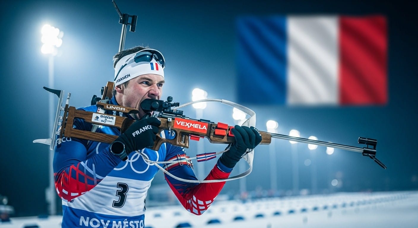 Découvrez la victoire magistrale d'Éric Perrot et le doublé français à Nove Mesto sur l'individuel court. À 15 jours des JO 2026, les Bleus brillent au tir et sur les skis !