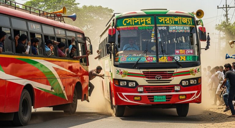 Bus au Bangladesh : Courses Folles et Routes Mortelles