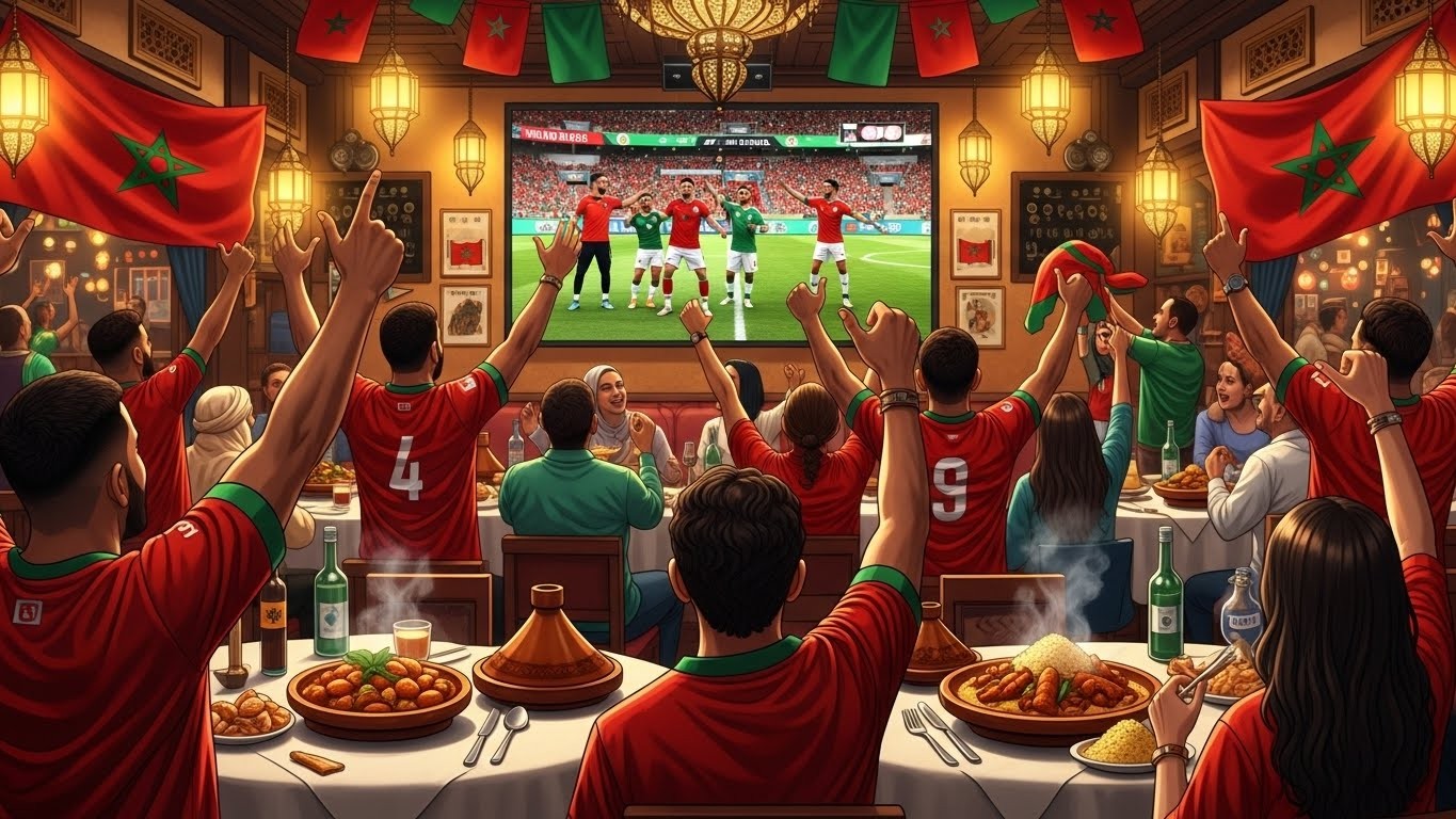 Découvrez les meilleurs restaurants, bars et salons de thé à Paris et en Île-de-France pour suivre les matchs des Lions de l'Atlas lors de la CAN 2025. Ambiance garantie avec les supporters marocains !