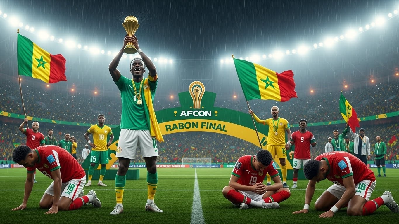 Découvrez comment le Sénégal a remporté la CAN 2025 contre le Maroc dans une finale chaotique marquée par un penalty raté et un but en prolongation. Analyse complète et émotions fortes !
