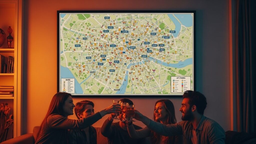 Carte des Bars à Paris : 250 Adresses dans le Centre