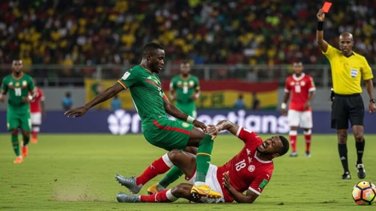 Carton Rouge Choc en Mali-Tunisie à la CAN 2025