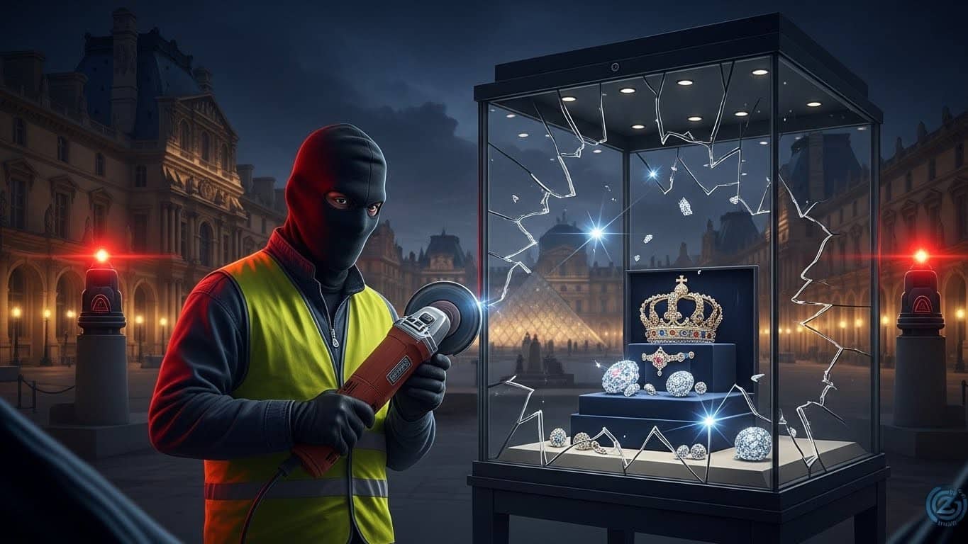 Découvrez les images spectaculaires du cambriolage du Louvre en 2025 diffusées dans Sept à Huit. Trois mois après, les joyaux de la Couronne estimés à 88 millions d'euros restent introuvables malgré les arrestations.