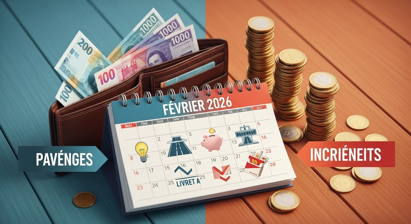 Découvrez les évolutions majeures au 1er février 2026 : baisse du livret A à 1,5 %, légère diminution électricité, hausse péages 0,86 % et autres impacts sur votre budget.