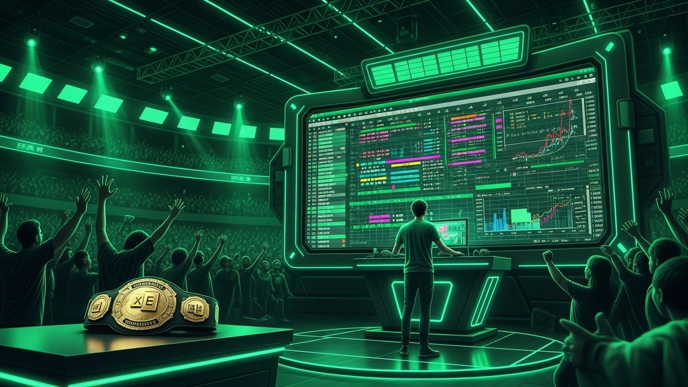 Découvrez comment Diarmuid Early, surnommé le LeBron James des tableurs, a conquis le titre mondial d'Excel à Las Vegas. Une discipline esport inattendue qui transforme les experts de formules en véritables stars !