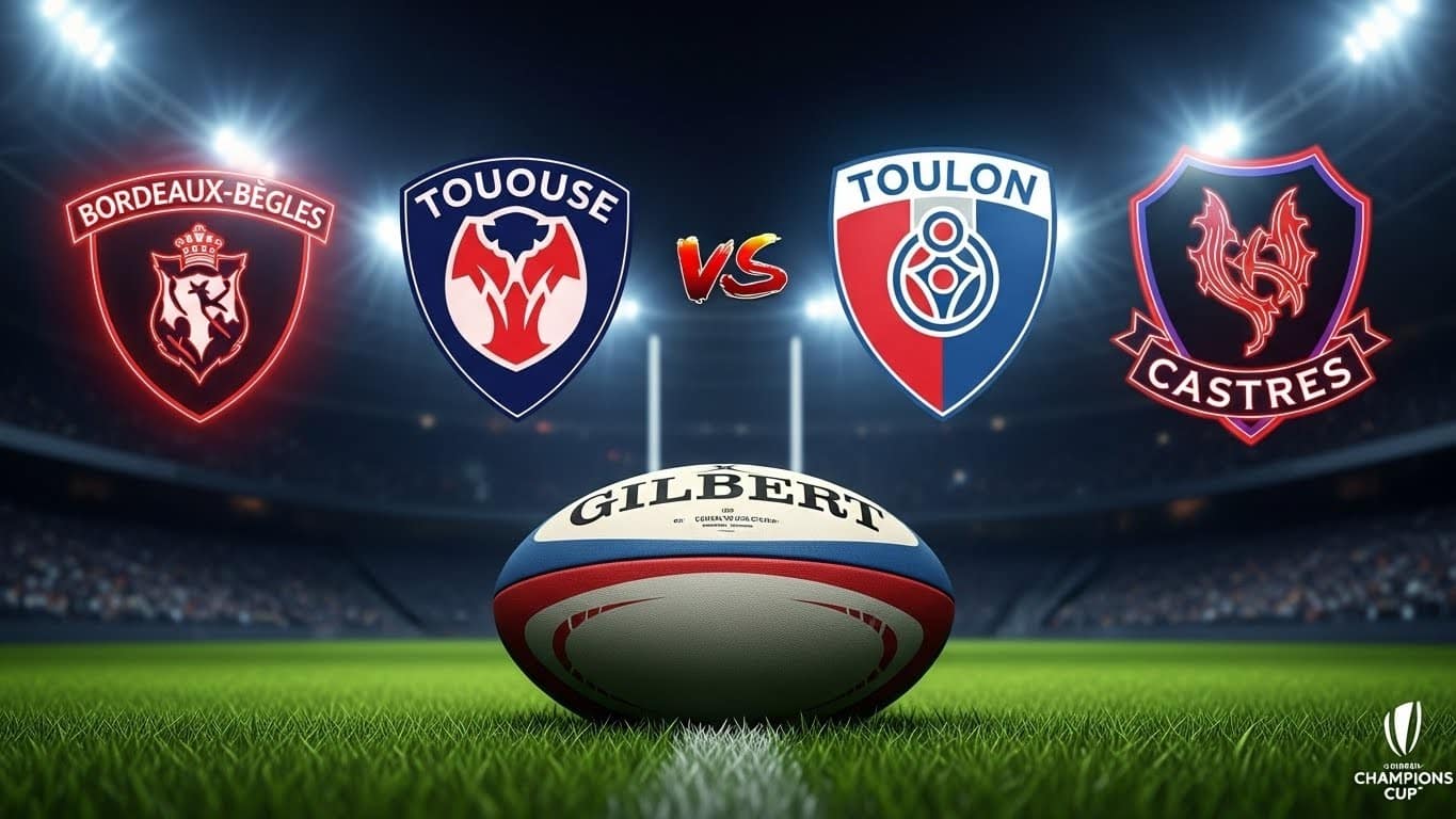 Découvrez le tableau complet des huitièmes de finale de la Champions Cup 2026 avec UBB, Toulouse, Toulon et Castres. Qui peut rêver de la victoire finale ?