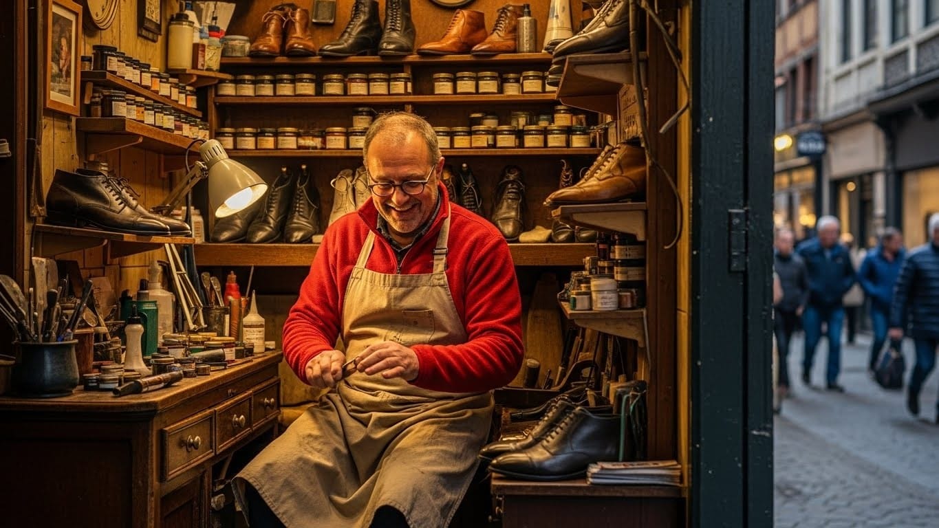 Découvrez comment un homme a relancé le métier oublié de cireur de chaussures à Lille, passant du froid de la gare à un petit local cosy près de la Grand-Place. Une belle histoire de persévérance et de passion.