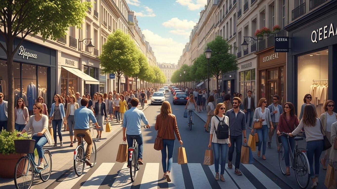 Découvrez pourquoi seul un client sur six arrive en voiture dans les rues commerçantes d'Île-de-France. Une étude récente révèle la domination du piéton et du vélo, avec des impacts majeurs sur l'aménagement urbain.