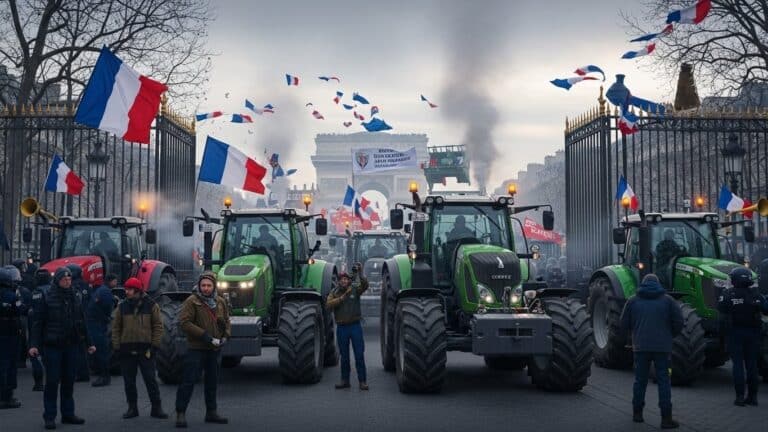 Colère Agricole à Paris : Tracteurs Devant l&rsquo;Assemblée Nationale