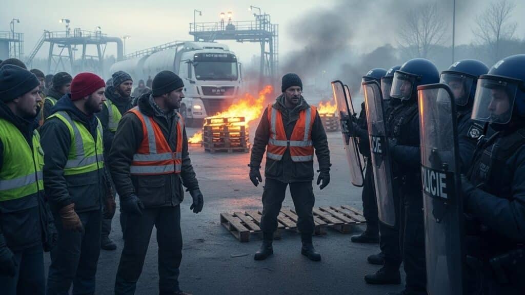 Colère Agriculteurs : Affrontement Tendues au Blocus de Bassens