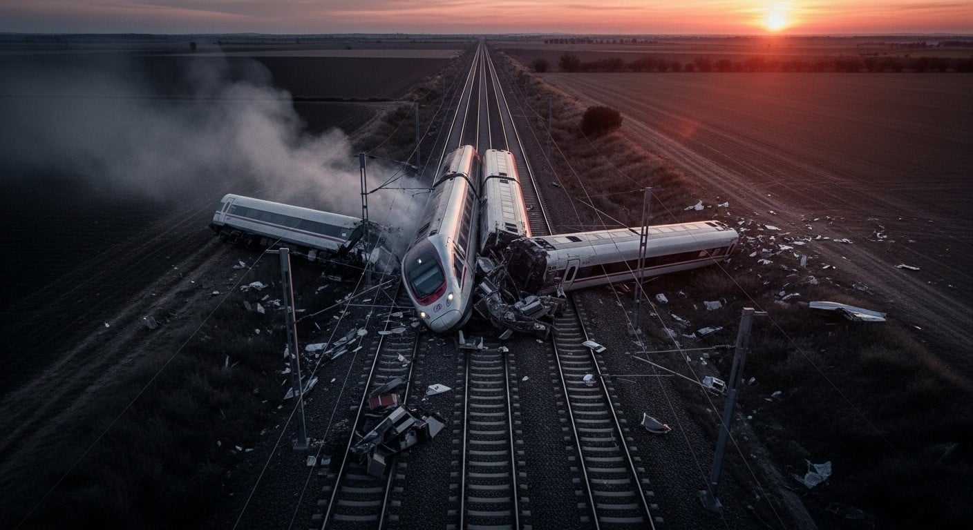 Tragique collision de deux trains à grande vitesse près d'Adamuz en Andalousie : 39 morts, plus de 120 blessés. Causes mystérieuses et deuil national décrété.