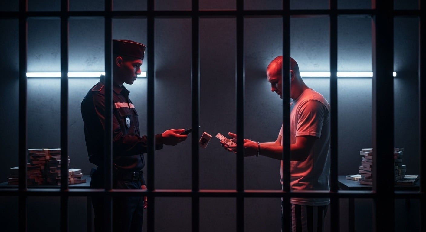 En prison française, un téléphone à 300 euros, un kilo de shit à 1000... La corruption gangrène l'administration pénitentiaire face au narcotrafic. Décryptage d'un fléau endémique et des efforts pour y remédier.