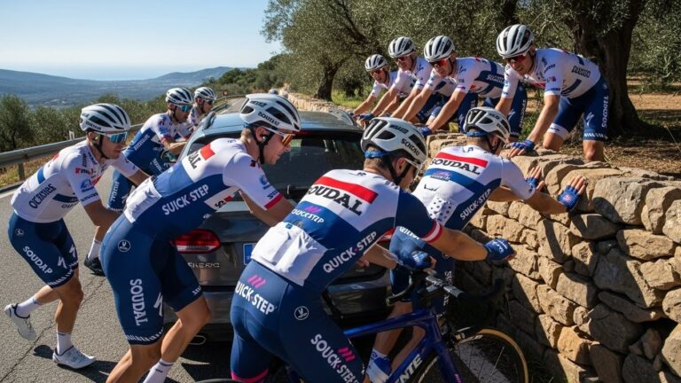 Cyclisme : Paul Magnier et son équipe sauvent un automobiliste