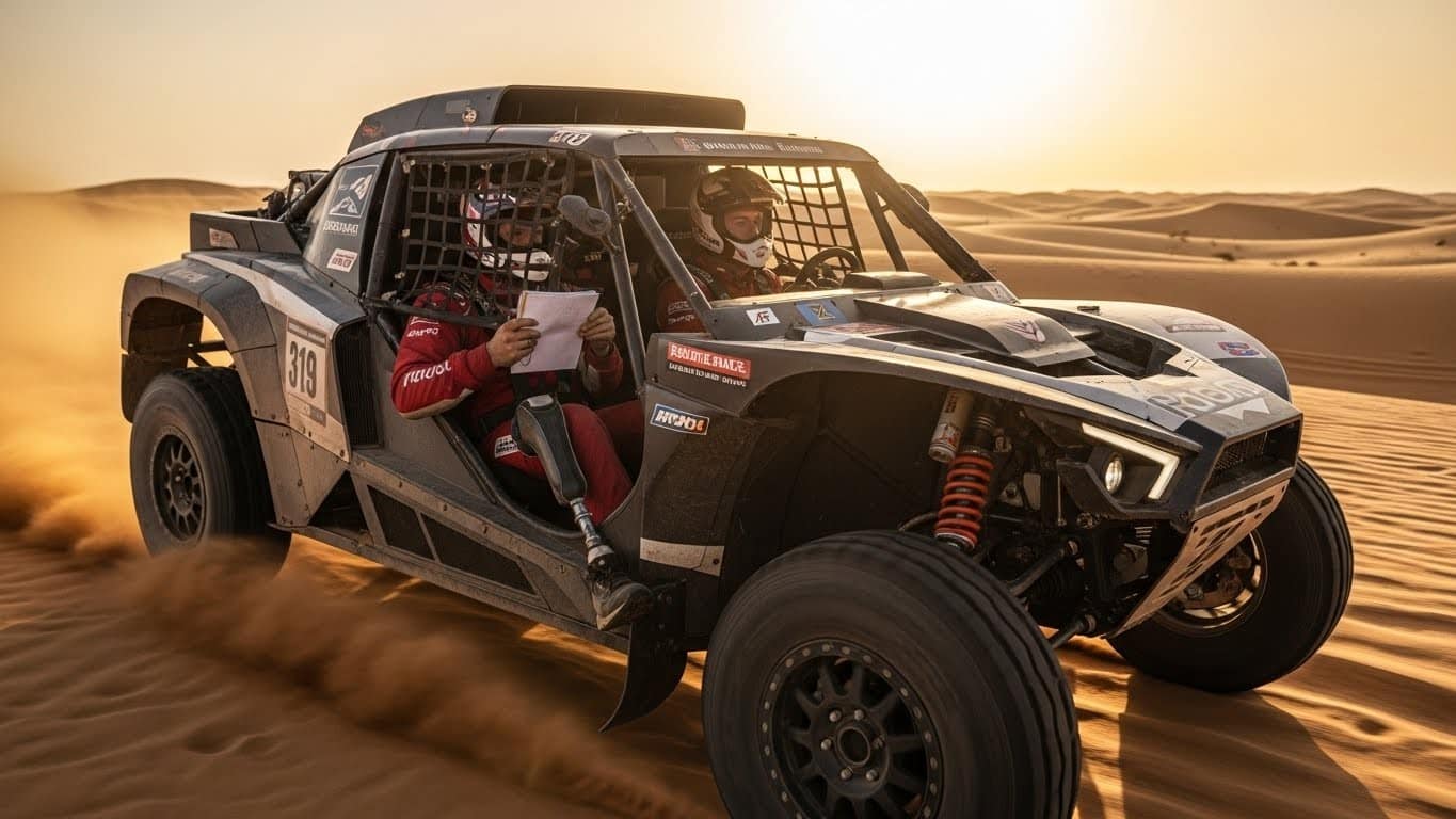 Dakar 2026 : Un an après une amputation, Mathieu Baumel triomphe lors de la 1re étape avec Guillaume De Mevius. Une victoire émouvante et inspirante sur le rallye le plus exigeant.