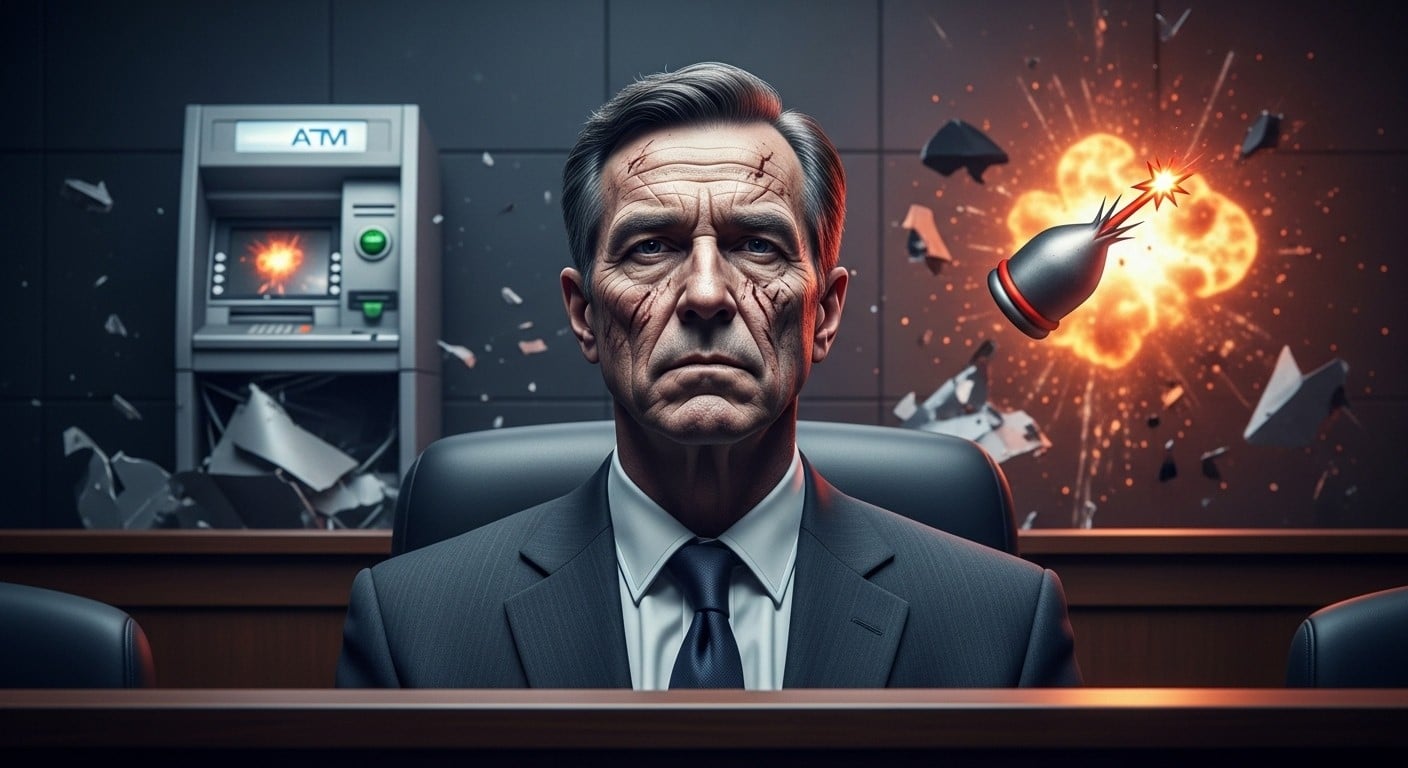 Découvrez l'incroyable défense d'un multirécidiviste de 50 ans accusé d'avoir fait exploser un distributeur de billets dans un bureau de poste. Il clame son innocence malgré les preuves.