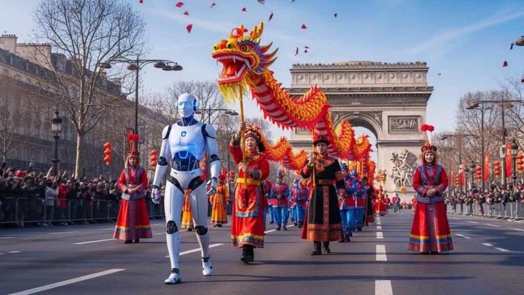 Défilé Nouvel An Chinois 2026 Champs-Élysées : Robots et Tradition