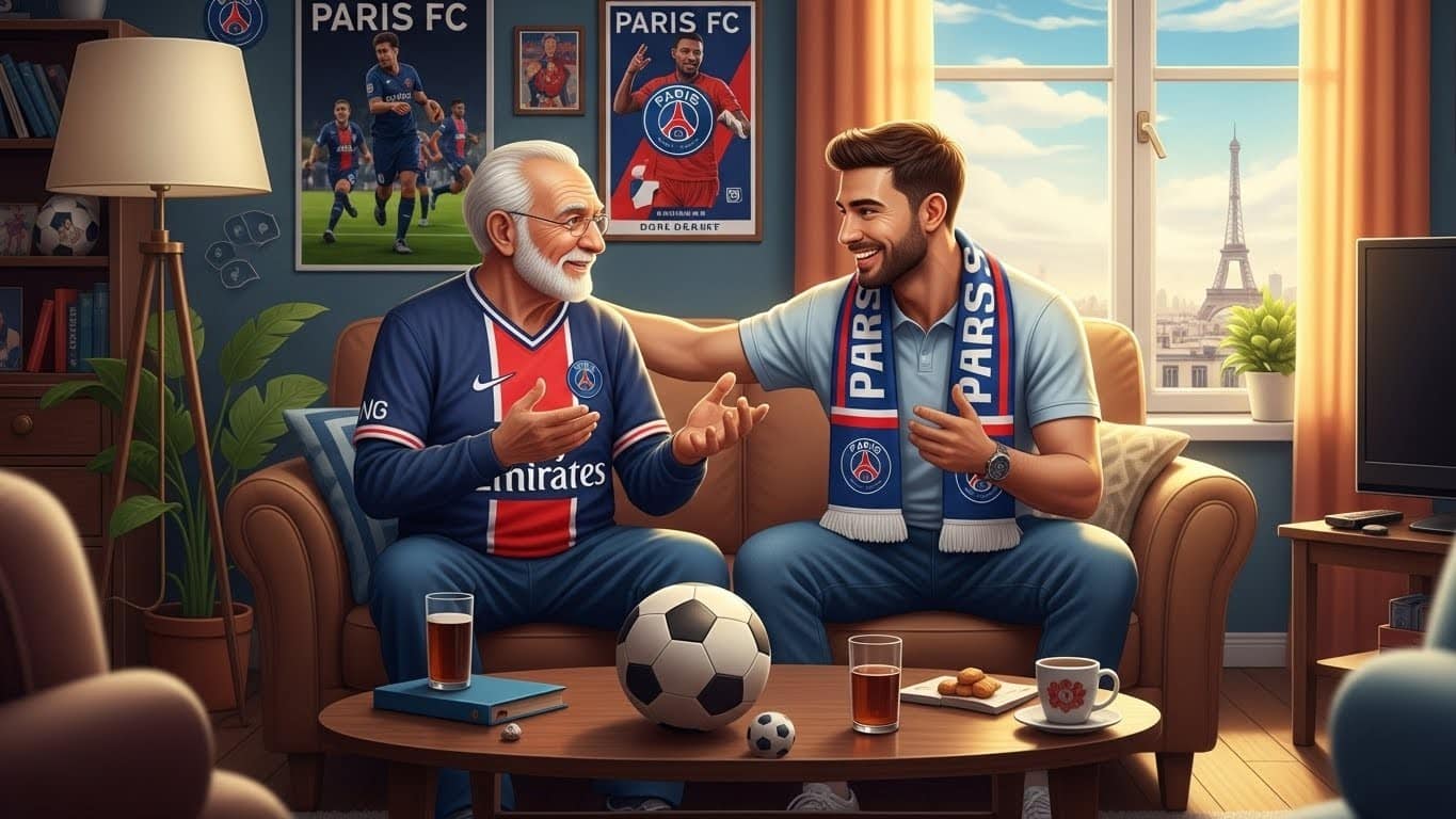 Découvrez comment un derby parisien peut diviser une famille ! Un père fan du PSG depuis les années 80 affronte son fils supporter du Paris FC. Une histoire touchante de passions opposées avant ce match historique.