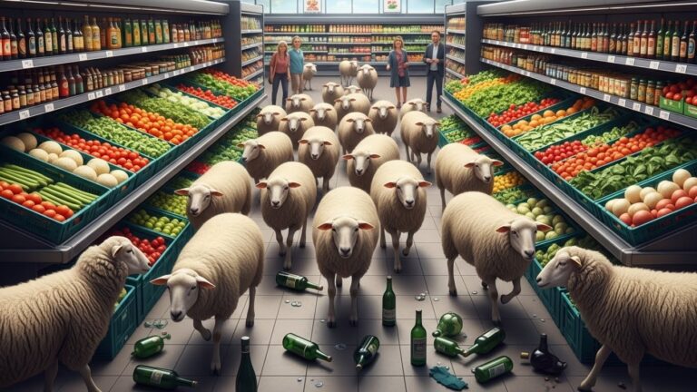 Des Moutons Envahissent un Supermarché en Allemagne