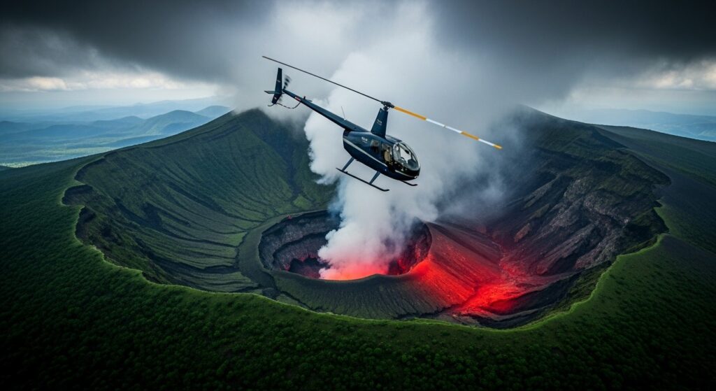 Disparition Mystérieuse d&rsquo;un Hélicoptère au Volcan Aso au Japon