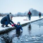 Drame Glacial : Mère et Fils Tombent dans Canal pour Sauver Chien