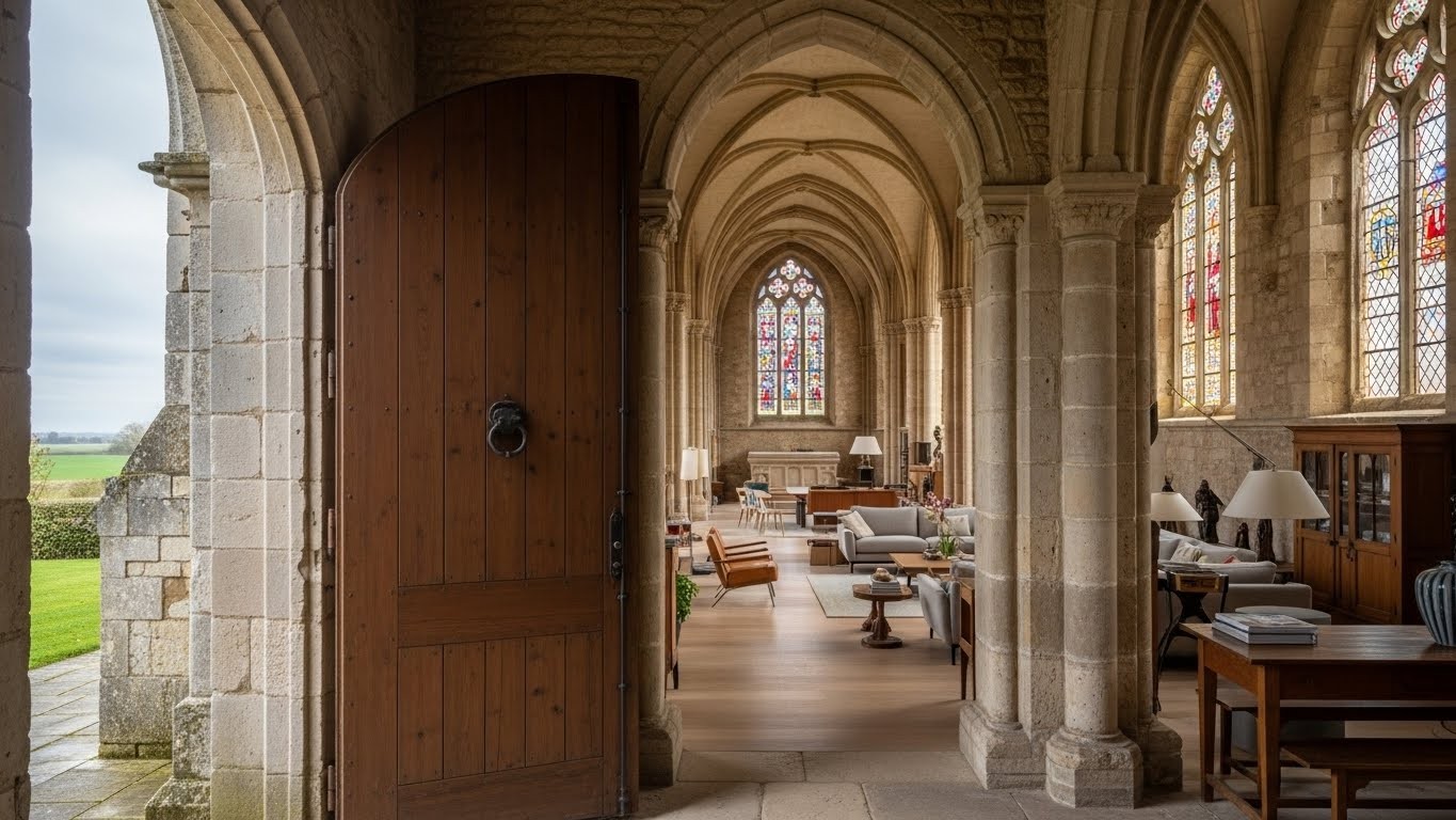 Découvrez l'histoire fascinante d'une ancienne église du XVe siècle transformée en habitation par une maire de l'Eure, aujourd'hui à vendre. Patrimoine, reconversion et vie atypique en Normandie.