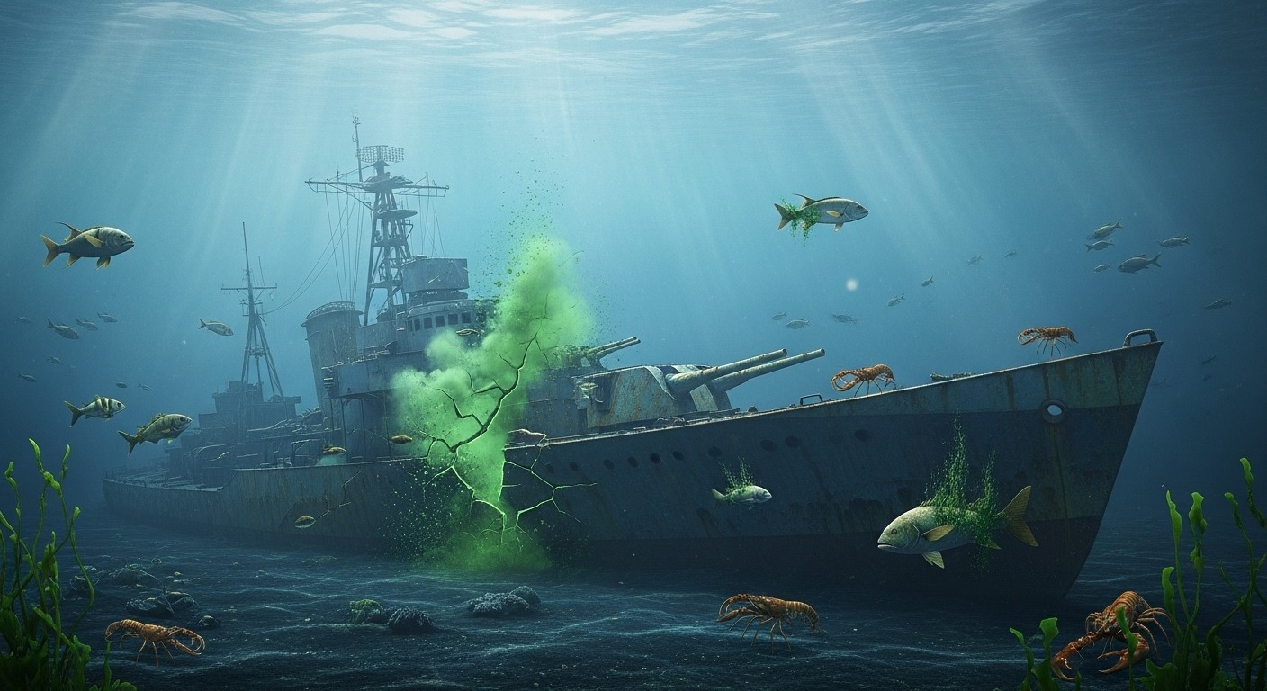 Des centaines d'épaves militaires de la Seconde Guerre mondiale libèrent plomb, mercure et cobalt dans la Manche. Un danger invisible pour l'environnement, les pêcheurs et notre assiette. Découvrez l'alerte urgente.