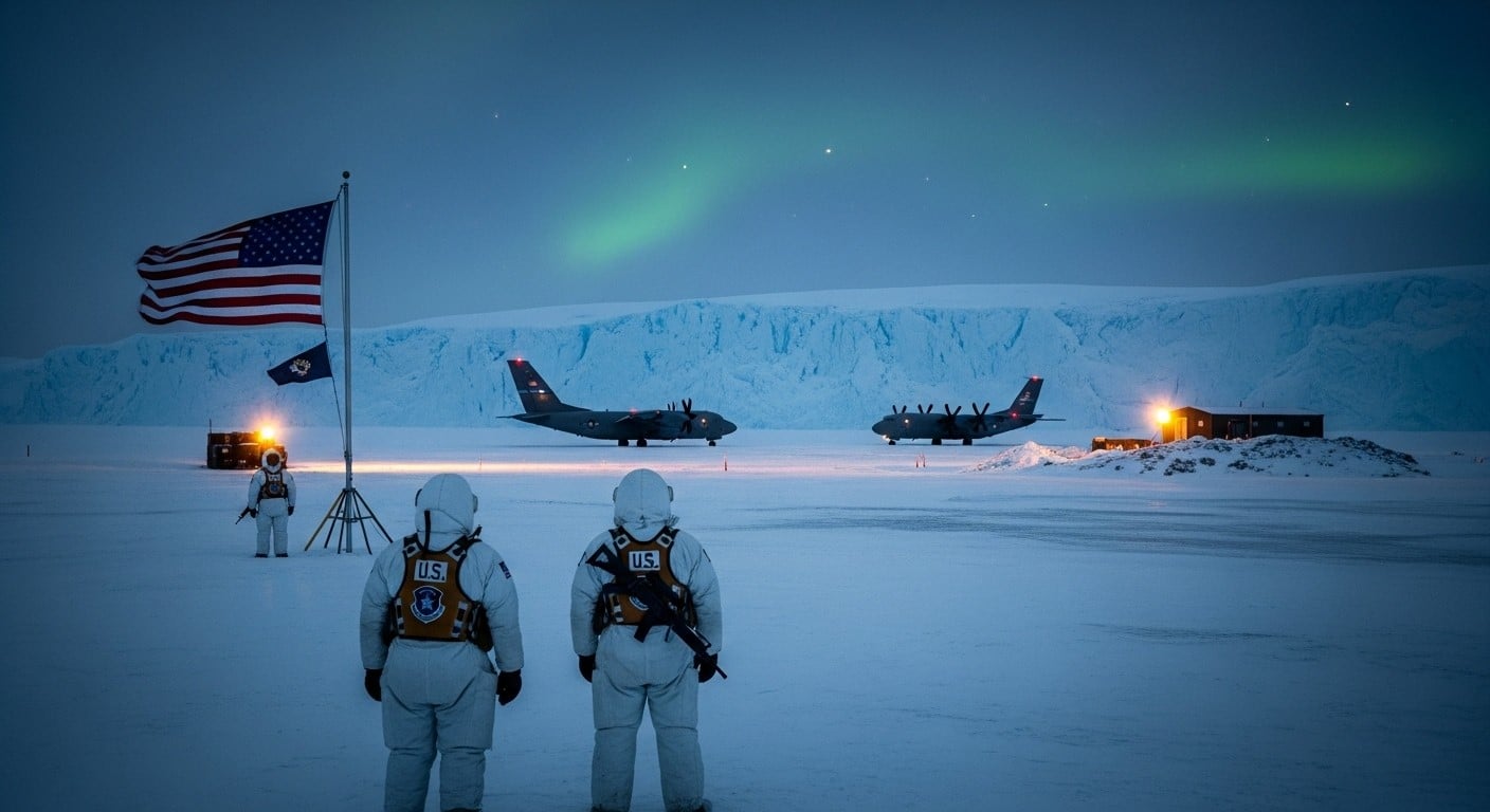 Les États-Unis placent des unités polaires en alerte tandis que des avions affluent à Pituffik. Une simple diversion ou les prémices d’une intervention au Groenland sous Trump ? Analyse complète.
