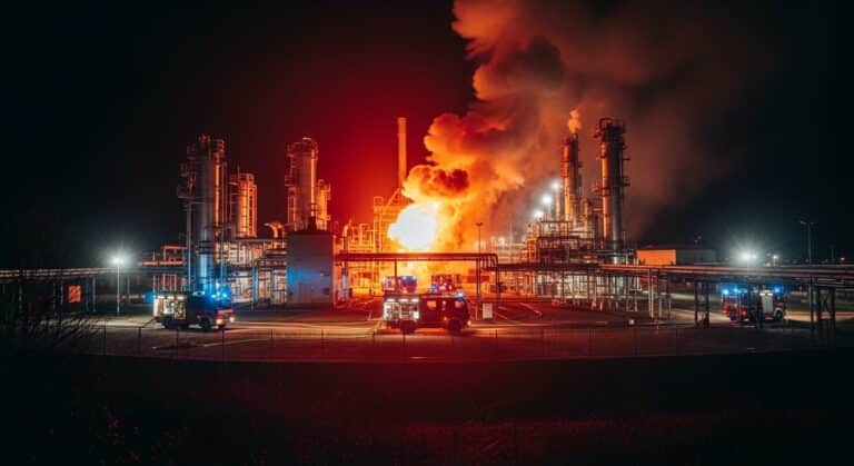 Explosion Site Seveso Moselle : Usine Évacuée