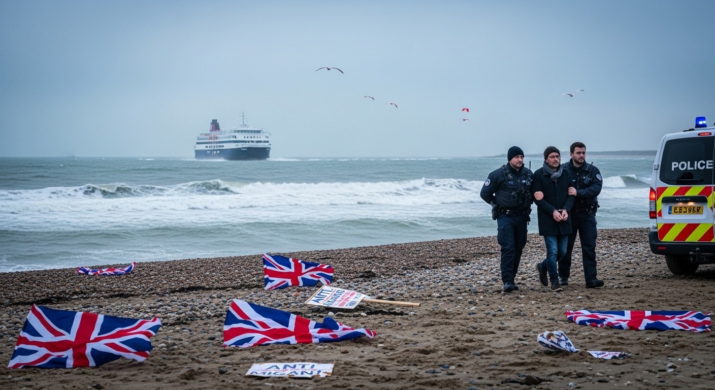 Deux activistes britanniques présumés d'extrême droite ont été expulsés du Pas-de-Calais après leur arrestation près de Calais pour provocation à la haine anti-migrants. Une affaire qui souligne les tensions sur la Manche.