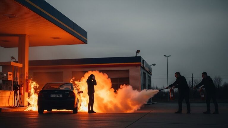 Femme s&rsquo;Immole en Station-Service : Le Courage des Témoins Sauve une Vie